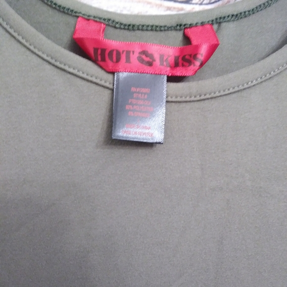 Olive Green Sleeveless Bodycon Dress Ruffl… - Picture 5 of 10